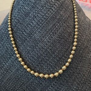 Vintage Napier gold tone metal ball necklace